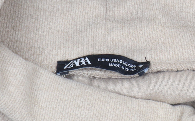 Zara Women Beige Roll Neck Pullover Jumper Size 4