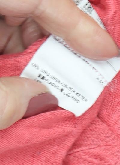 United Colors of Benetton Women's Pink Linen T-Shirt Size M Classic