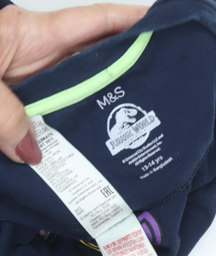 Marks & Spencer Boys Blue Jurassic World Pyjama Top 12-13 Years