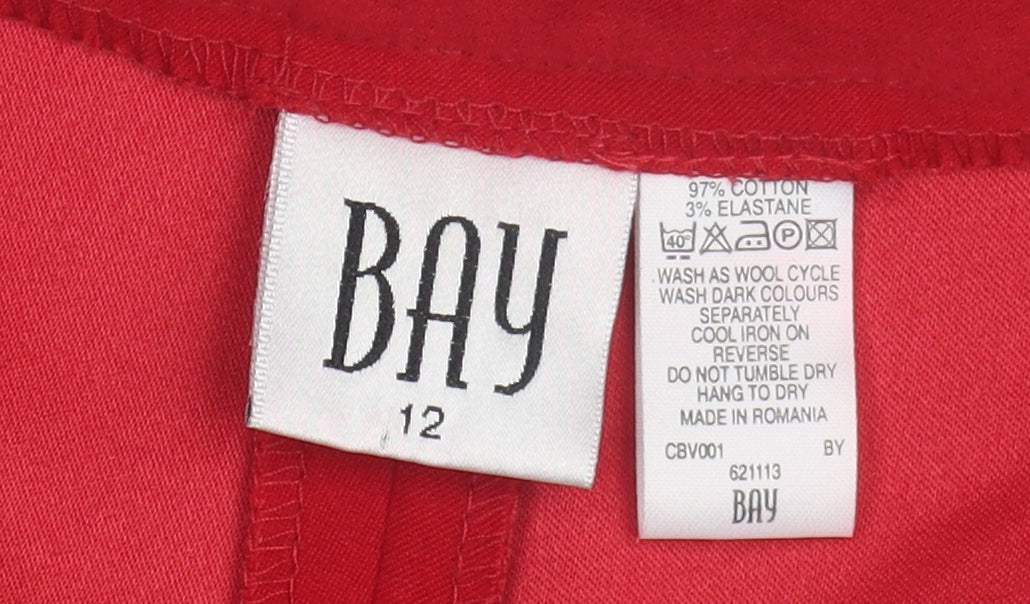 Bay Women's Red Straight Trousers Size 12