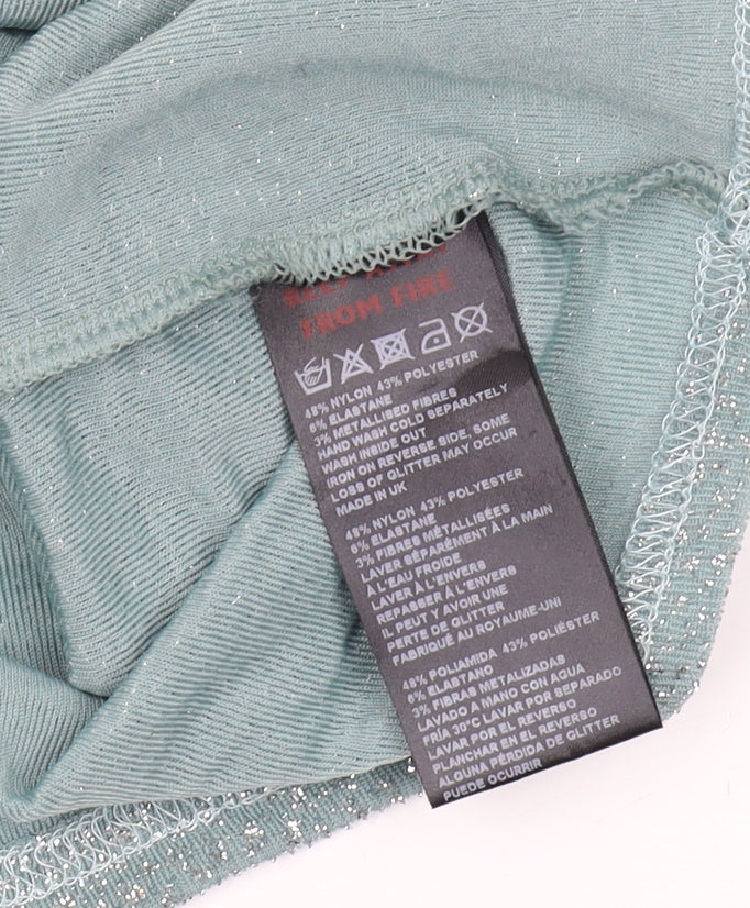 Urban Outfitters Women's Green Glitter Camisole, Size L