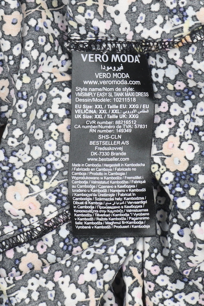 Vero Moda Women's Multicoloured Floral Tank Dress XXL