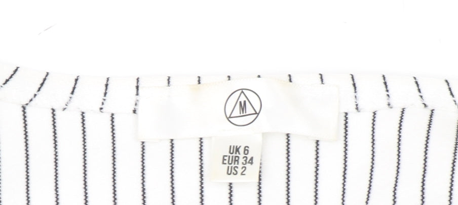 Missguided Women's White Striped Kimono Top UK Size 6