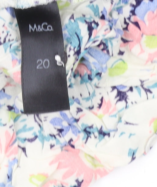 M&Co Women's Floral Viscose Sleeveless Blouse Size 20