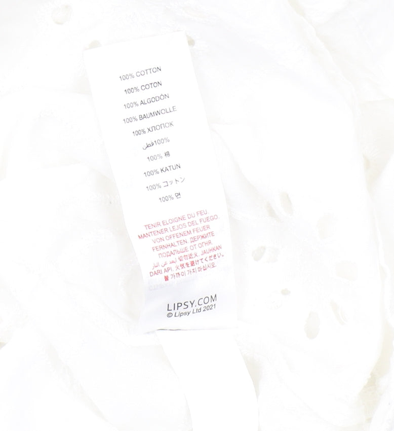 Lipsy Women's White Off the Shoulder Blouse Size 14