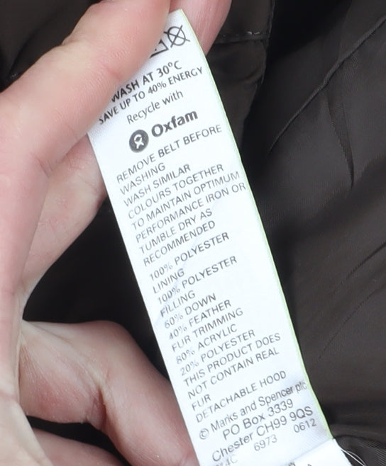 Marks & Spencer Women's Brown Puffer Jacket S