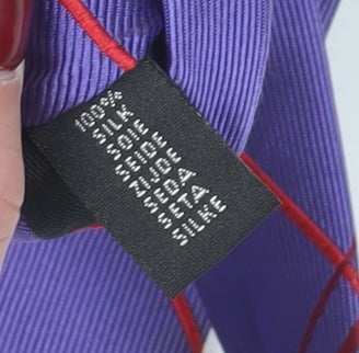 Daniel Hechter Purple Silk Men's Plaid Tie