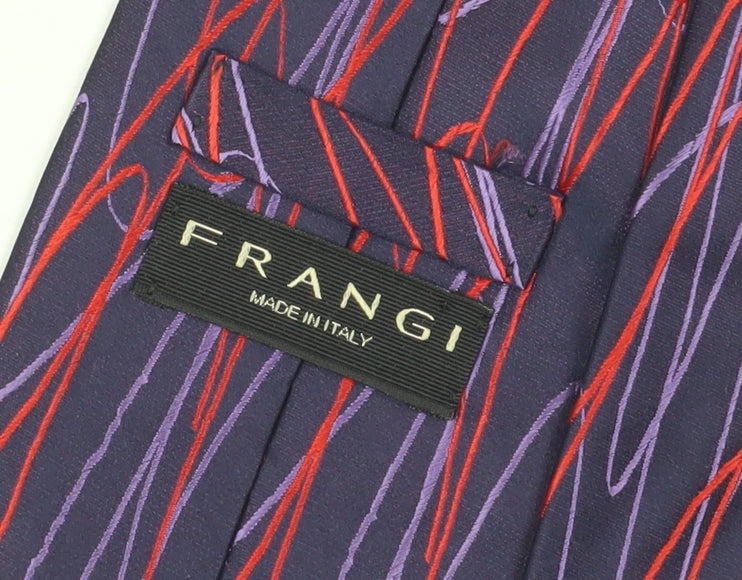Frangi Men's Purple Silk Geometric Tie, One Size