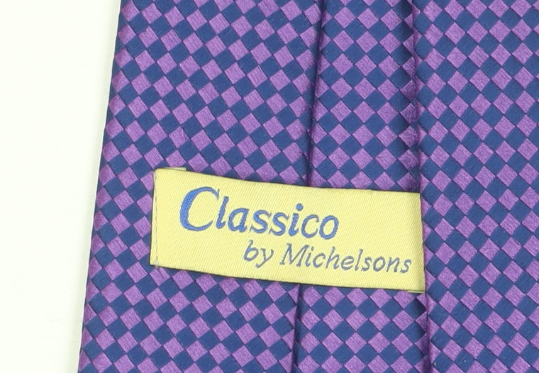 Classico by Michelsons Men's Purple Geometric Tie