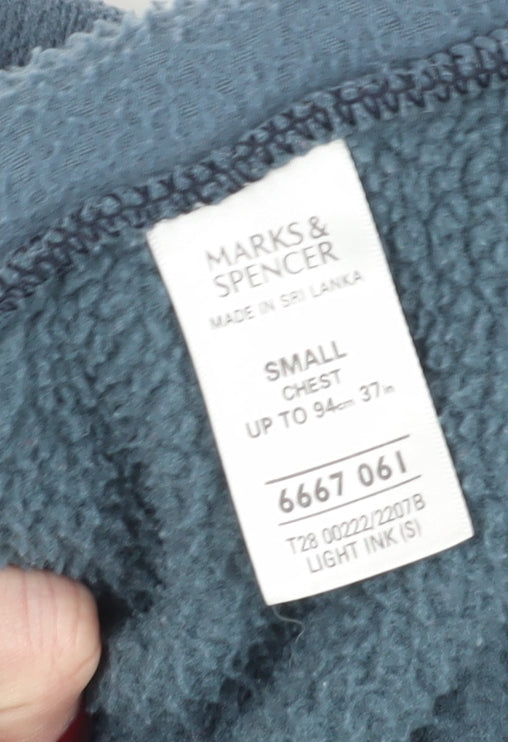 Marks & Spencer Men's Blue Fleece Jacket Size S