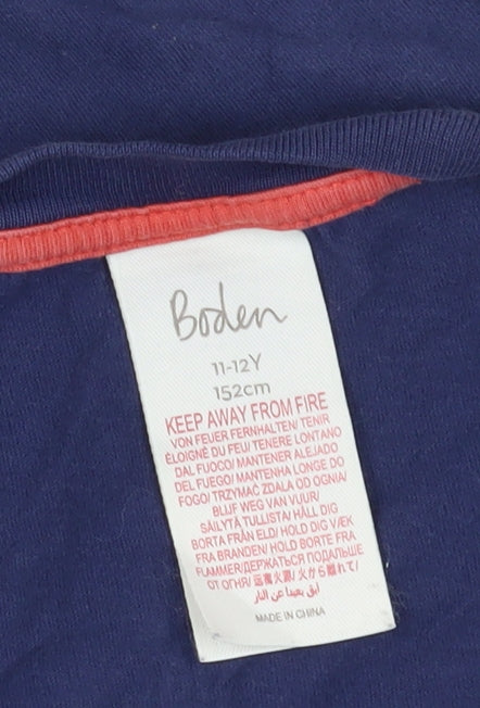 Boden Boys Blue Basic T-Shirt Size 11-12 Years