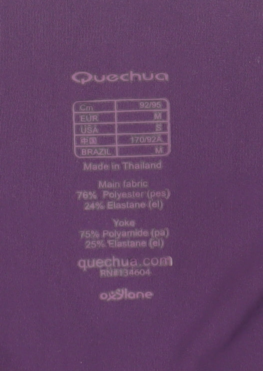Quechua Women's Purple Short Sleeve Jersey T-Shirt