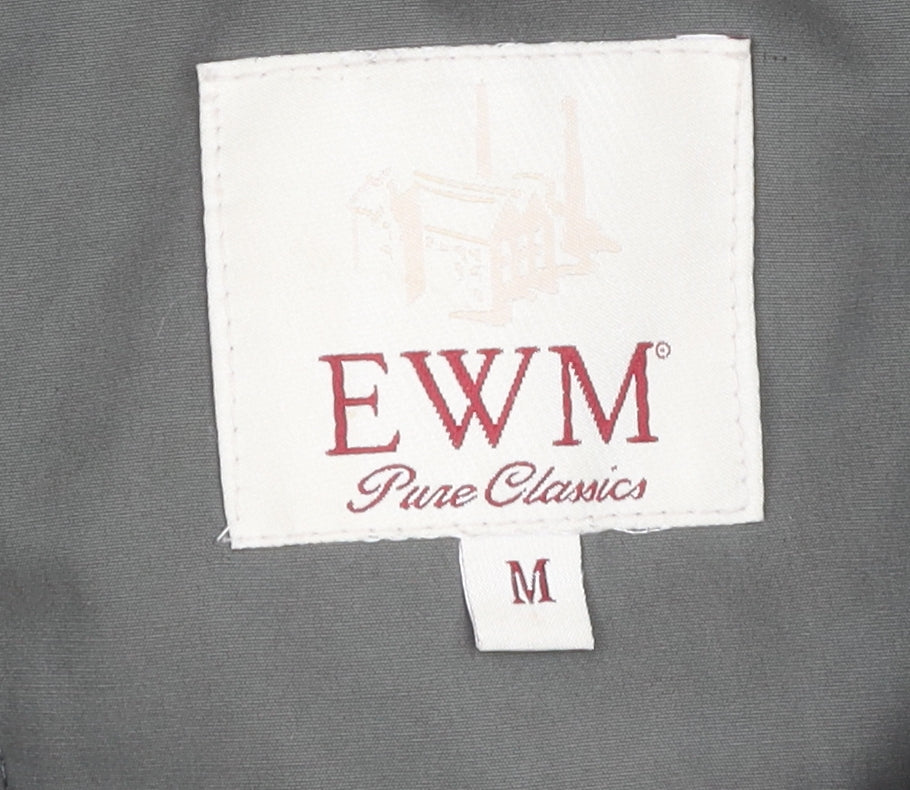 EWM Men's Green Coat, Size M, Stand-Up Collar