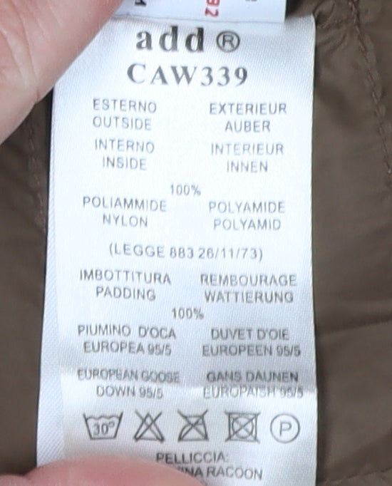 Add Women's Beige Puffer Jacket, Size 12, Winter Essential