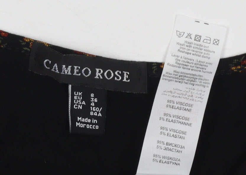 Cameo Rose Women's Black Floral Shirt Dress 8