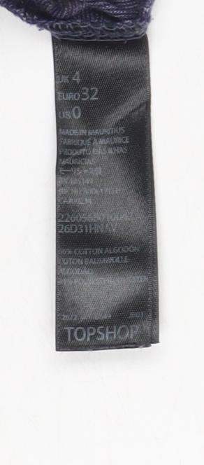 Topshop Women's Grey A-Line Lace Dress Size 4