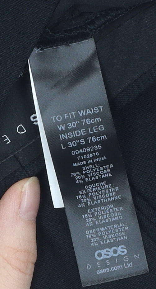 ASOS DESIGN Men's Black Trousers Size M