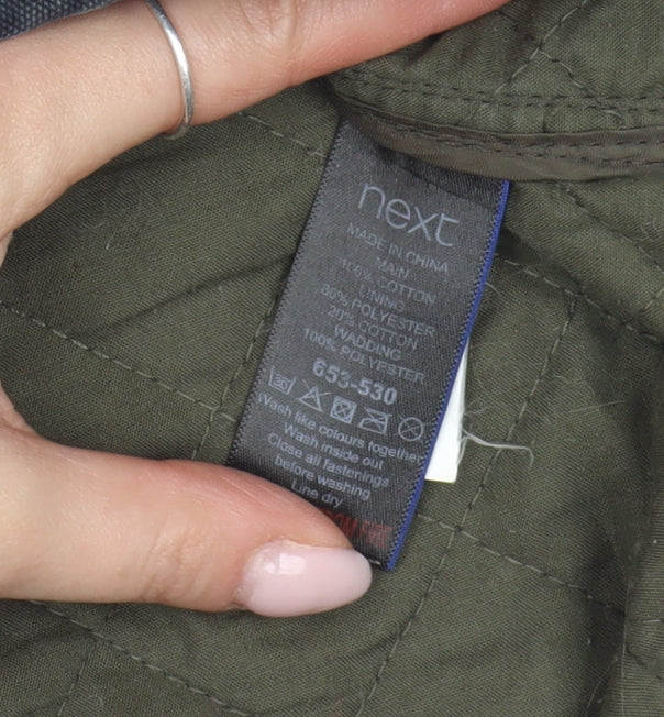 Next Men's Black Quilted Jacket M, Casual Autumn/Winter Wear