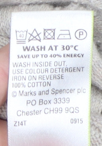 Marks & Spencer Women's Beige Crew Neck Pullover Size 12