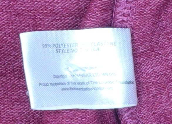 TIGI Women's Red Cowl Neck Pullover Jumper Size 10
