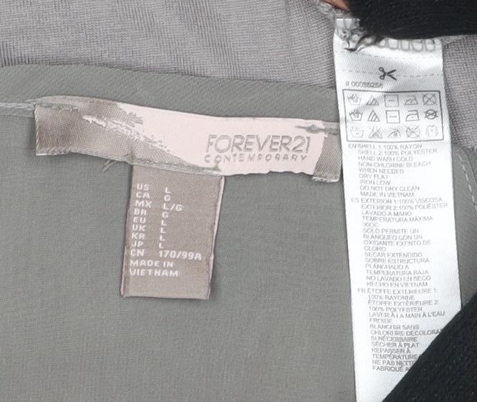 Forever 21 Women's Grey Tank Dress, Size 10, Scoop Neck