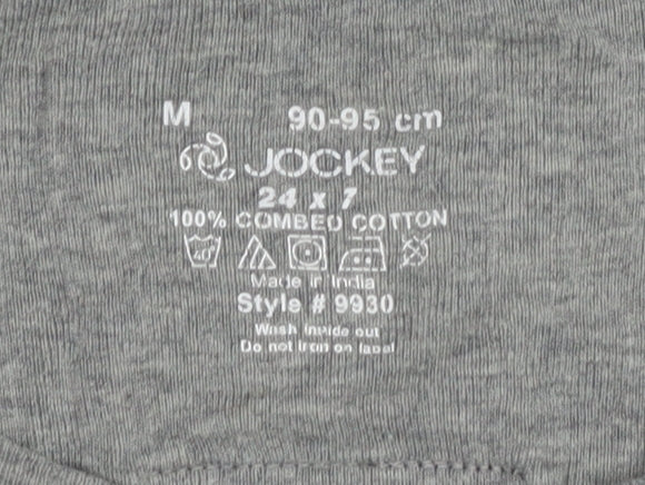 Jockey Men's Grey Sleeveless Crew Neck T-Shirt M