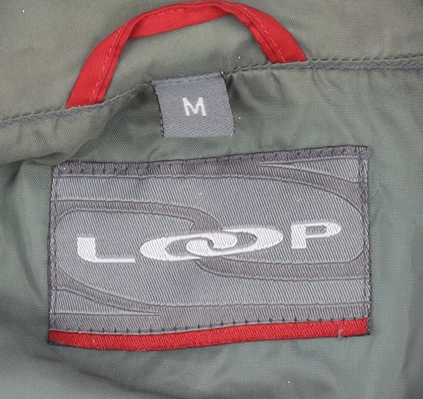 Loop Men's Red Rain Coat Jacket M Hooded Outdoor