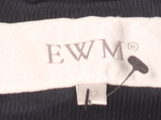 EWM Women's Black Quilted Jacket, Size 2, Classic Style