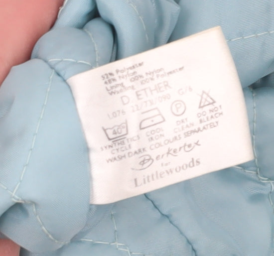 Berkertex Women's Blue Parka Jacket Size 10