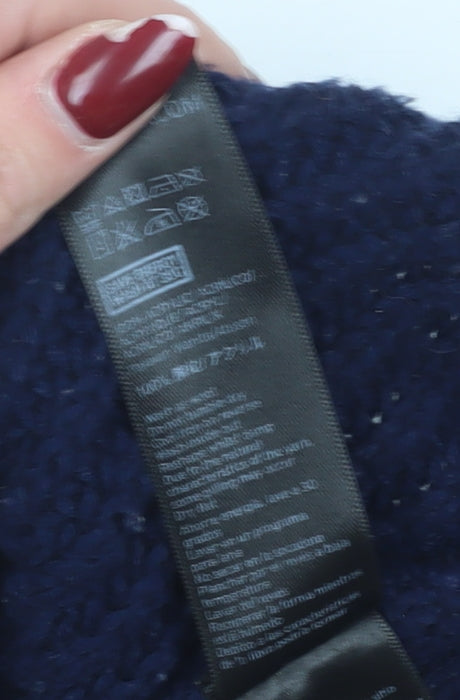 Topshop Women's Blue Pullover Jumper High Neck, Size 8