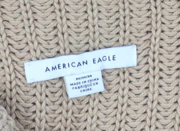 American Eagle Women's Beige High Neck Pullover M
