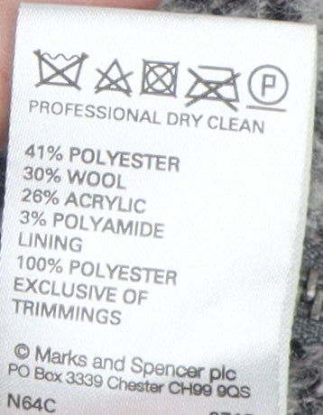 Marks & Spencer Women's Grey Mid-Length Hooded Coat
