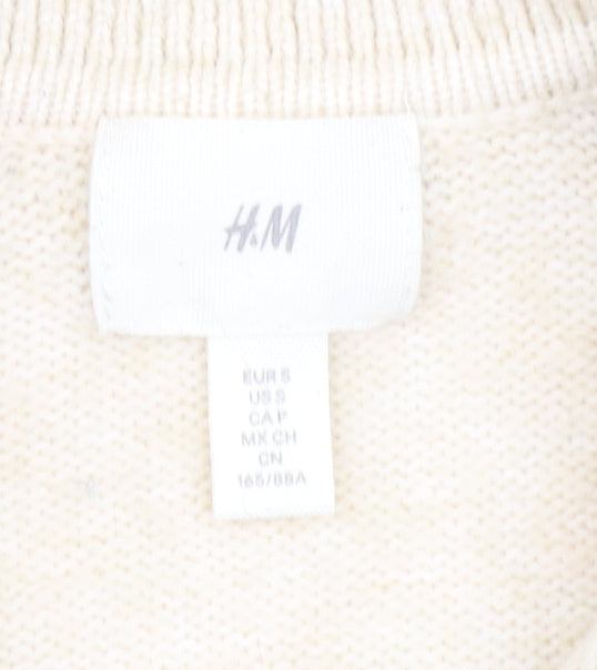 H&M Women's Black Striped Pullover Jumper, Size S