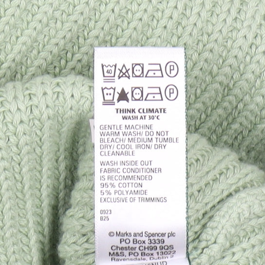 Marks & Spencer Women's Green Pullover Jumper, M, Crew Neck