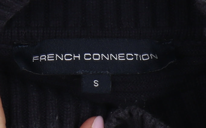 French Connection Women's Black Striped Pullover Jumper