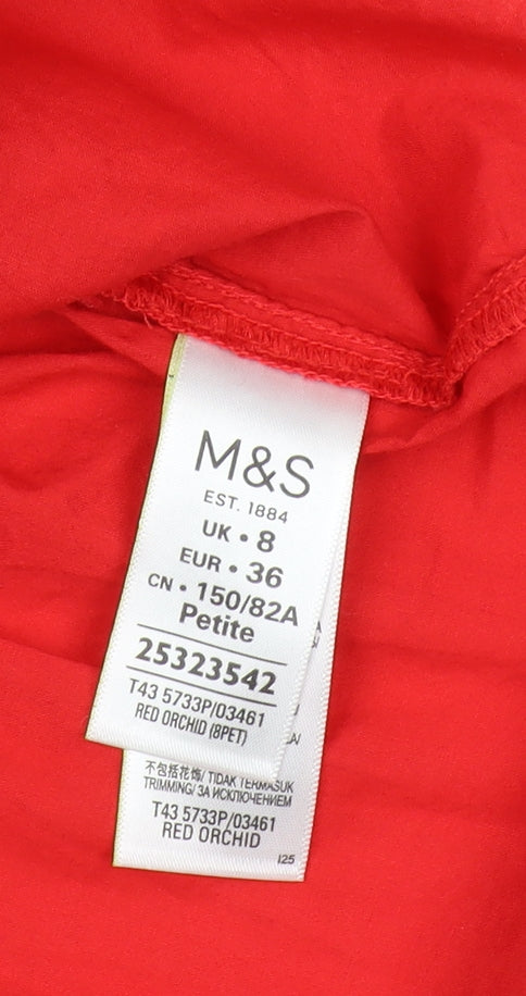 Marks & Spencer Red Camisole Blouse, Size 8, Summer