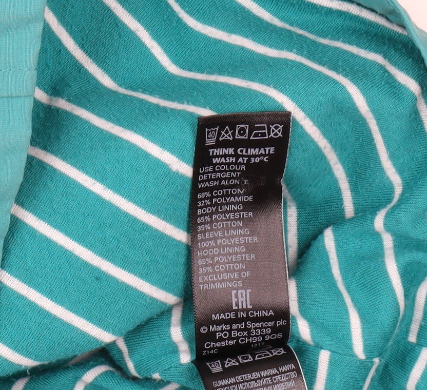 Marks & Spencer Women's Green Parka Jacket Size 8