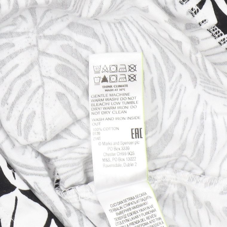 Marks & Spencer Women's Black Floral T-Shirt Dress