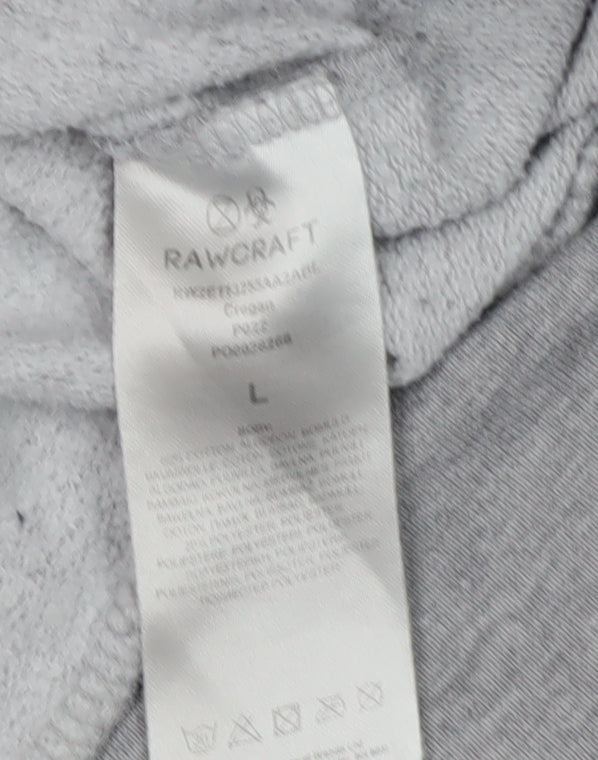 RAWCRAFT Men's Grey Pullover Hoodie - Size L