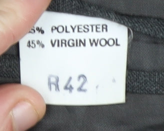 Alpha Plus Men's Grey Blazer, 42R, Single-Breasted