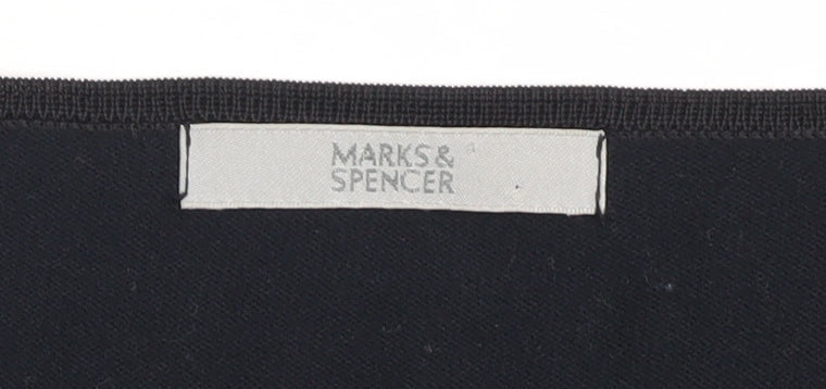Marks & Spencer Black Viscose Women's Long Sleeve Blouse