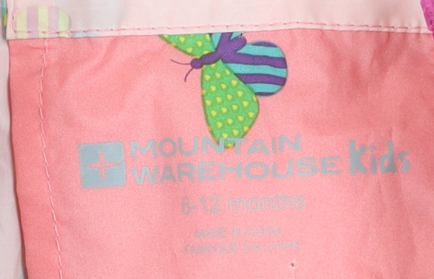 Mountain Warehouse Girls Pink Waterproof Rain Coat 6-12 Months