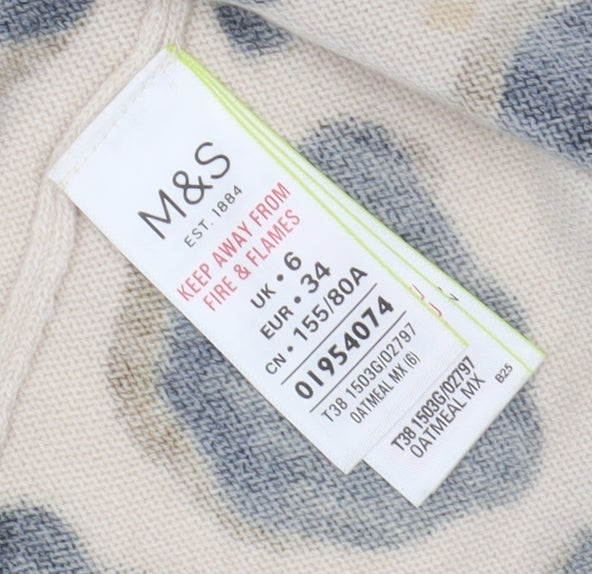 Marks & Spencer Women's Animal Print Knit Dress Size 6