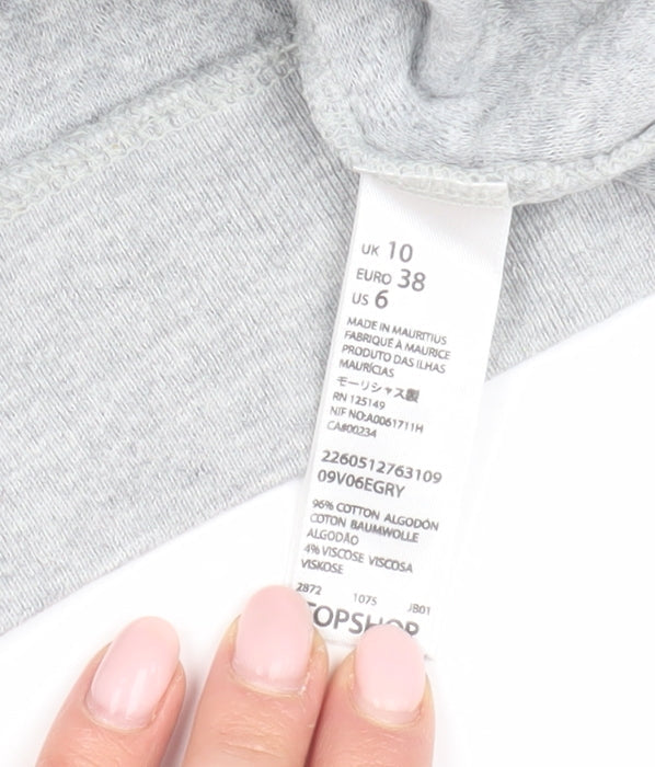 Topshop Women's Grey Pullover Sweatshirt Size 10