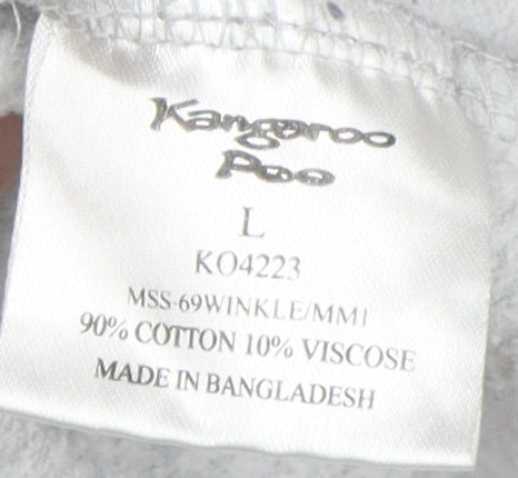 Kangaroo Poo Men's Grey Hoodie Large Pullover