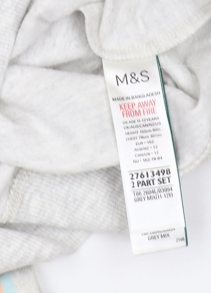 Marks & Spencer Girls Grey Dreamer Pullover Sweatshirt - Size 12