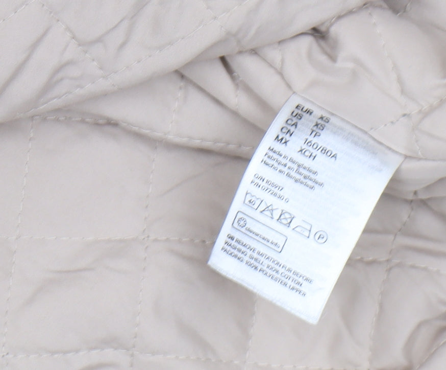 H&M Women's Beige Parka Coat XS