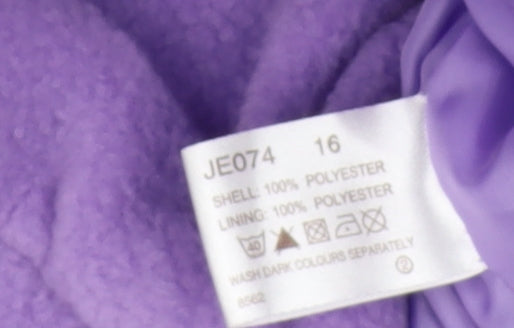 Being Casual Women's Purple Parka Jacket, Size 16, Hooded