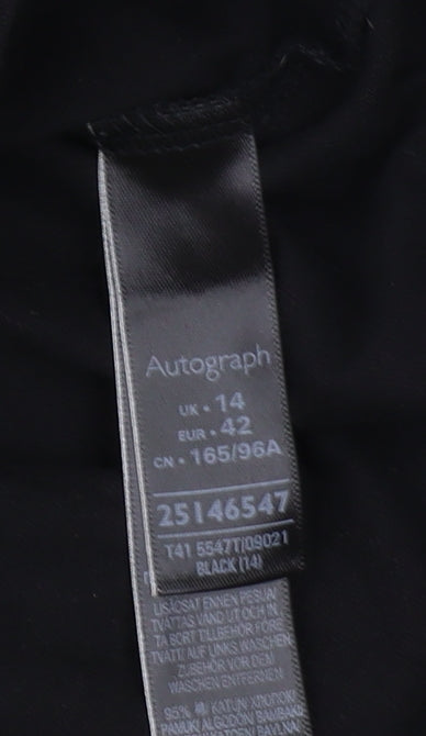 Marks & Spencer Black Women's T-Shirt, Size 14