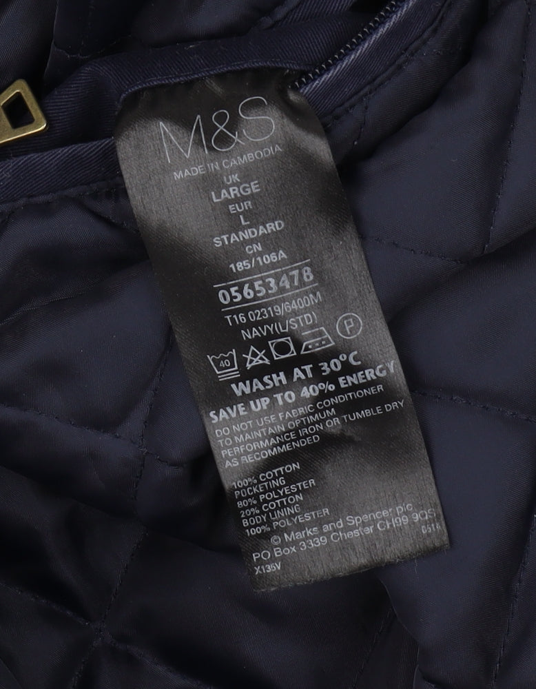 Marks & Spencer Men's Blue Bomber Jacket, L
